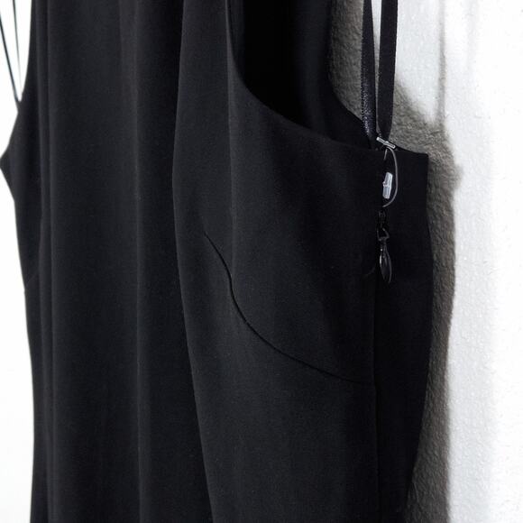 Lauren Ralph Lauren Halter Dress Pleated Mock Neck Black Size 6 Eveningcore - Picture 8 of 9